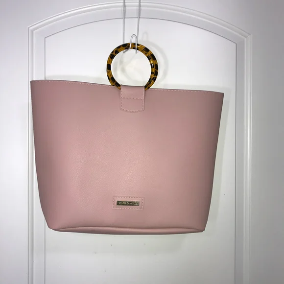 Vince Camuto Large PVC Pink Tote. 19 x 13 - Picture 1 of 9